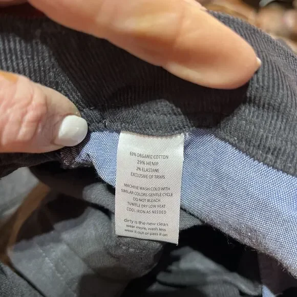 Toad&Co Women's Karuna Cord Wide Leg Pant Storm Size 10 - Picture 4 of 9